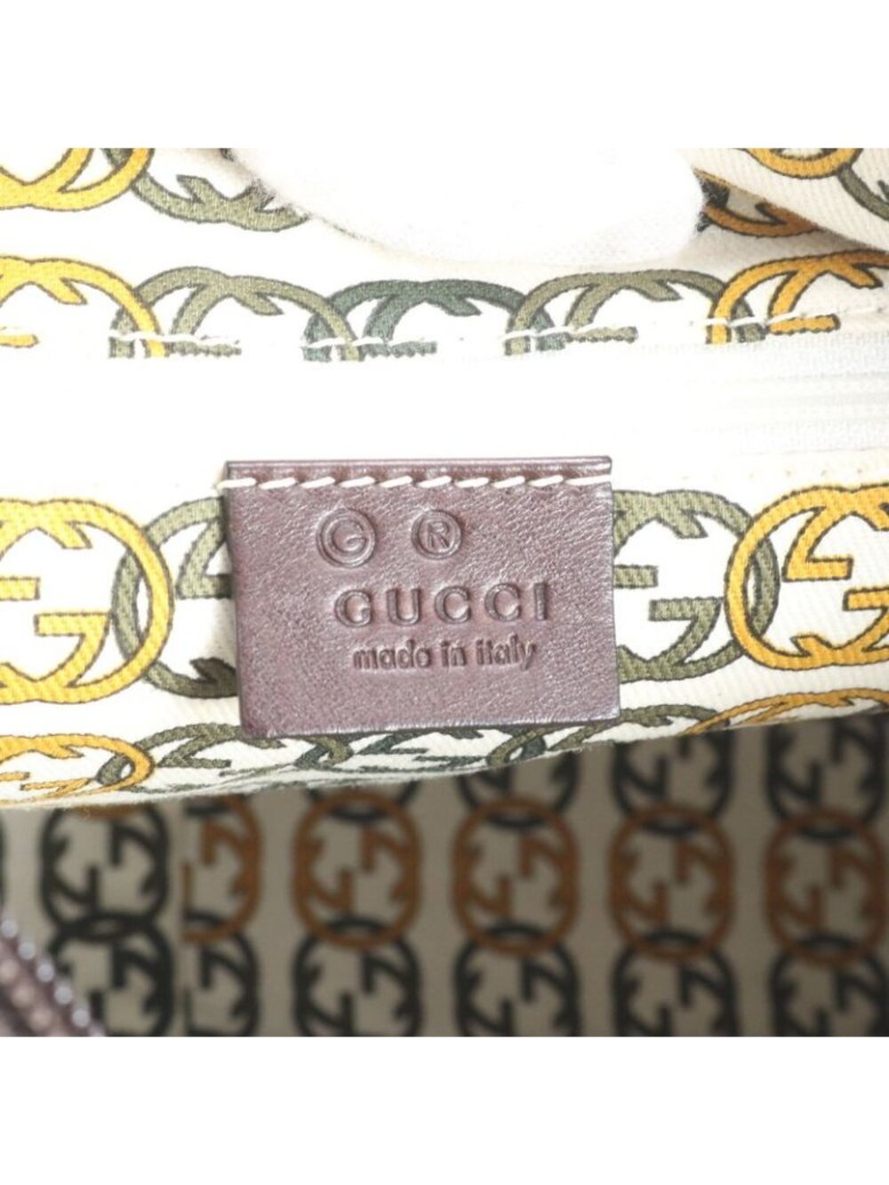 Gucci Leather Shoulder Bag Tote Brown Ree - Picture 8 of 9
